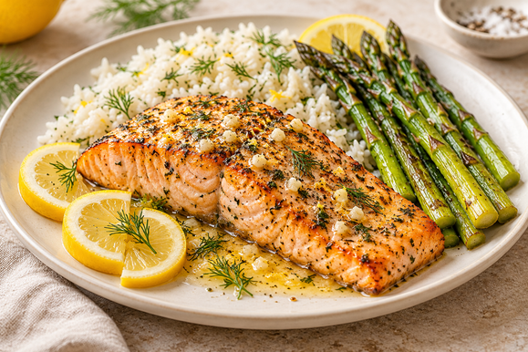 Lemon & Garlic Salmon with ORYCO Pink Salt