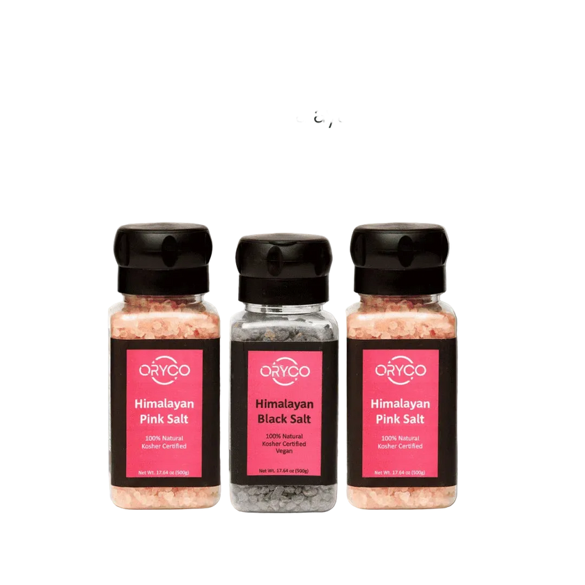 Himalayan Salt Coarse Grinder Bundle – 2 Pink + 1 Black (3 × 500g)