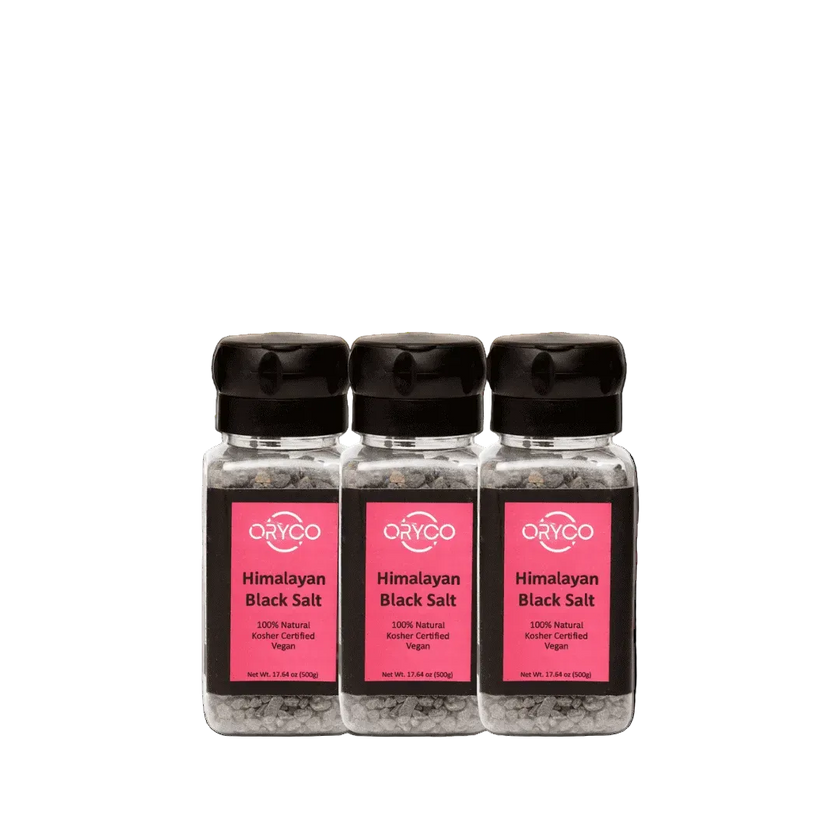 Himalayan Black Salt Coarse Grinder Bundle – 3 Pack (3 × 500g)