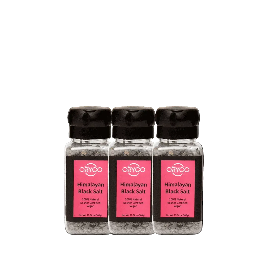 Himalayan Black Salt Coarse Grinder Bundle – 3 Pack (3 × 500g)
