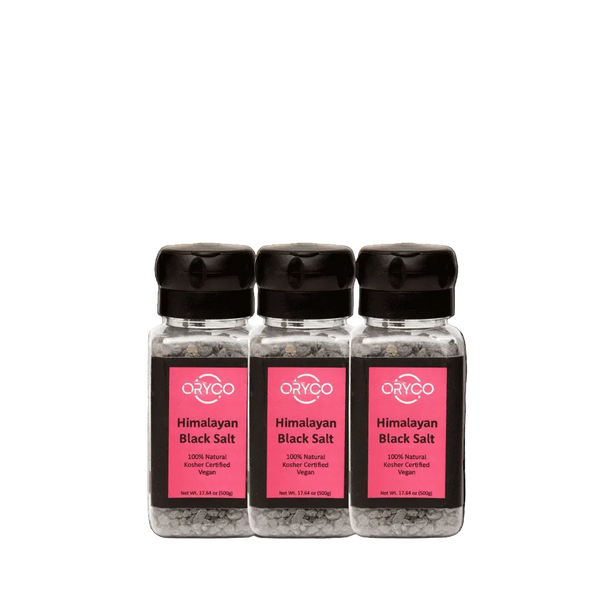 Himalayan Black Salt Coarse Grinder Bundle – 3 Pack (3 × 500g)