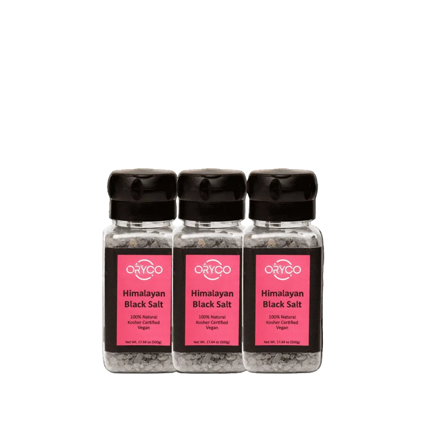 Himalayan Black Salt Coarse Grinder Bundle – 3 Pack (3 × 500g)