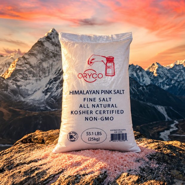 ORYCO Himalayan Pink Salt Fine Ground – Bulk Bag (25 kg / 55 lb)