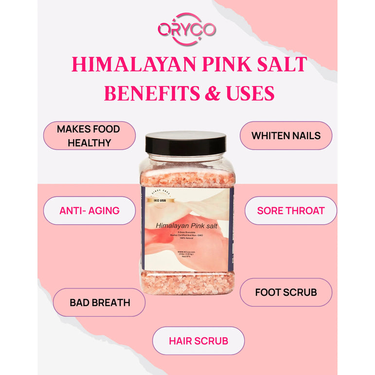 Himalayan Pink Salt Bundle – 5 lb Coarse Bag + 500g Coarse Grinder