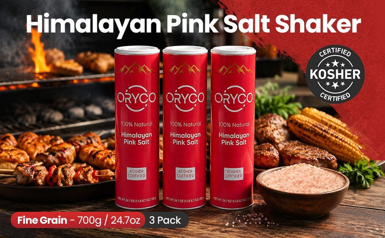 ORYCO Himalayan Pink Salt Shaker Bundle (3 Pack) – 24.7 oz Each