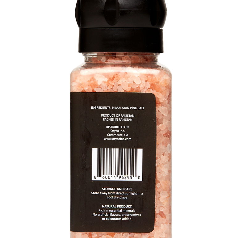 ORYCO Himalayan Pink Salt Coarse Refillable Grinder – 17.64 oz (500 g)