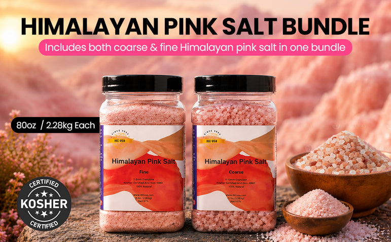 ORYCO Himalayan Pink Salt Bundle – Fine & Coarse 5 lb Jars (2 Pack)