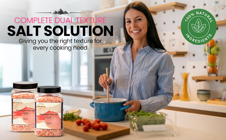 ORYCO Himalayan Pink Salt Bundle – Fine & Coarse 5 lb Jars (2 Pack)