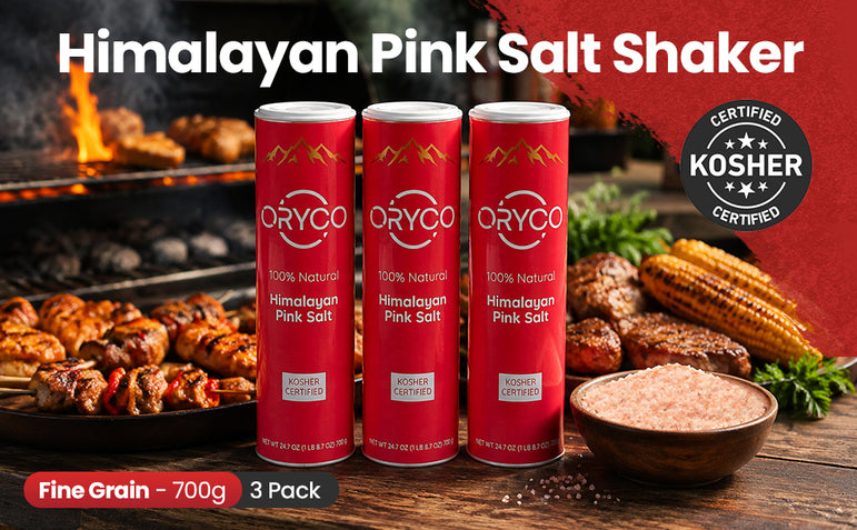 ORYCO Himalayan Pink Salt Shaker Bundle (3 Pack) – 24.7 oz Each