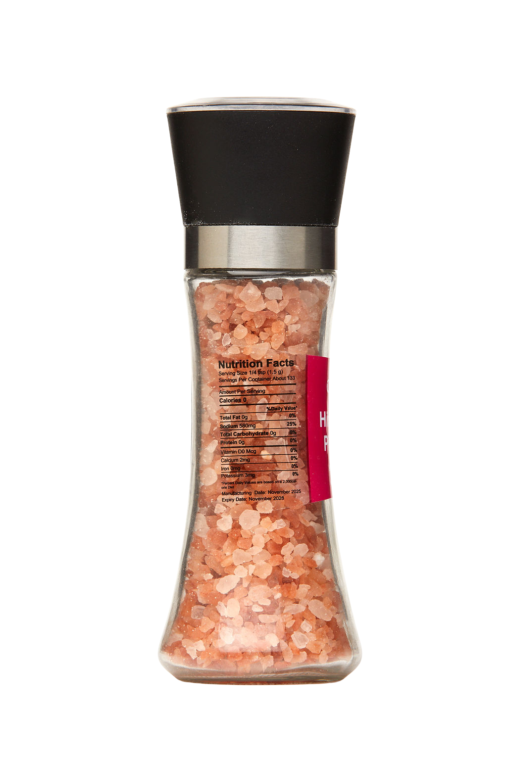 Premium Himalayan Pink Salt Grinder 200g