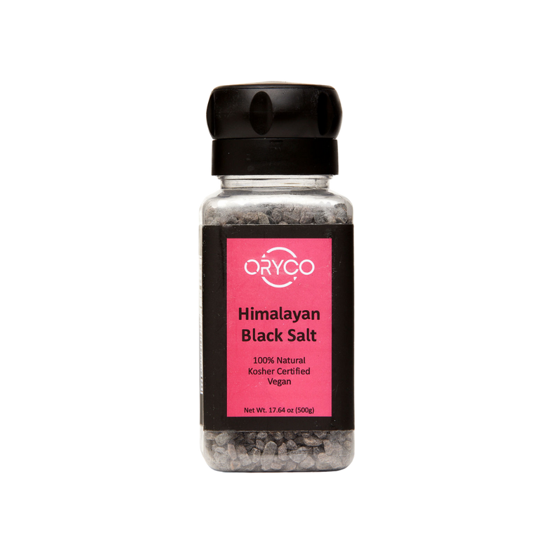 Orygo Himalayan Black Salt grinder on a white background