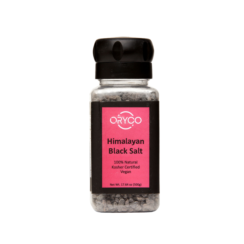 Orygo Himalayan Black Salt grinder on a white background