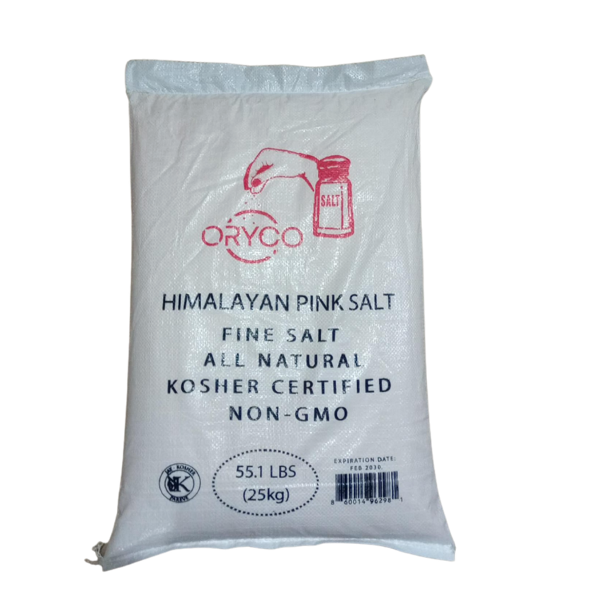 ORYCO Himalayan Pink Salt Fine Ground – Bulk Bag (25 kg / 55 lb)