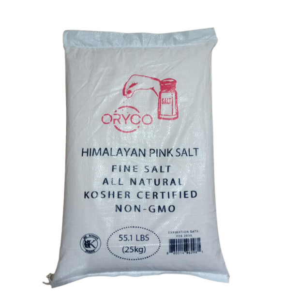 ORYCO Himalayan Pink Salt Fine Ground – Bulk Bag (25 kg / 55 lb)