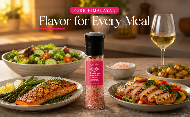 ORYCO Himalayan Pink Salt Coarse Grinder – 13.4 oz