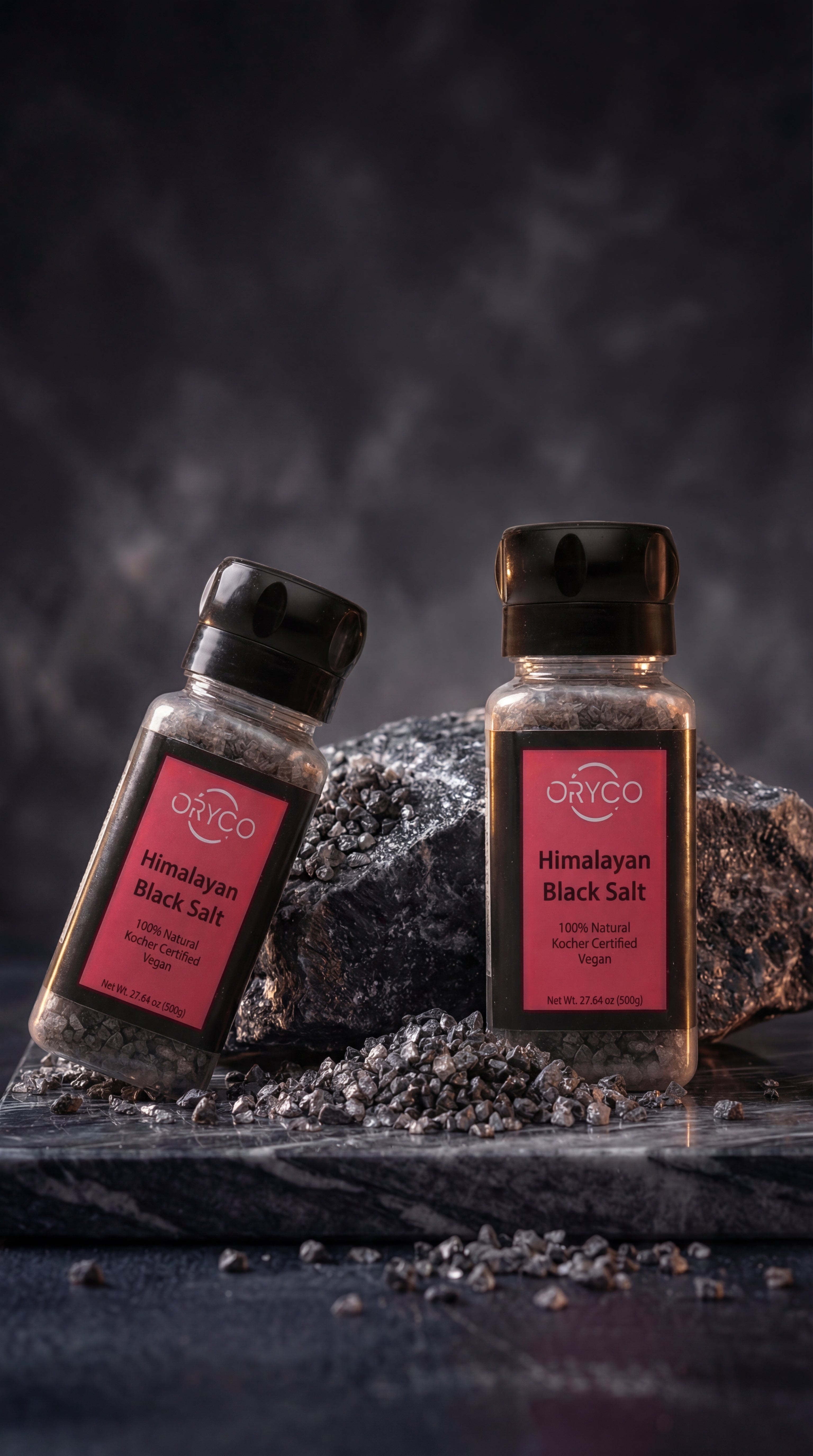 Himalayan Black Salt Coarse Grain, 500g Refillable Plastic Bottle